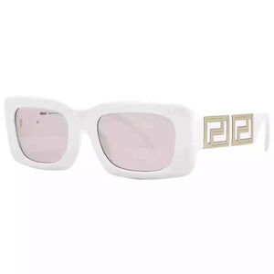 Versace Pink Rectangular Ladies Sunglasses